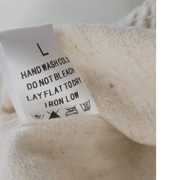 La Miel Shorts Womens Large Joyce Shorts Natural Beach Coastal Cowgirl Boho NWT - Picture 8 of 12